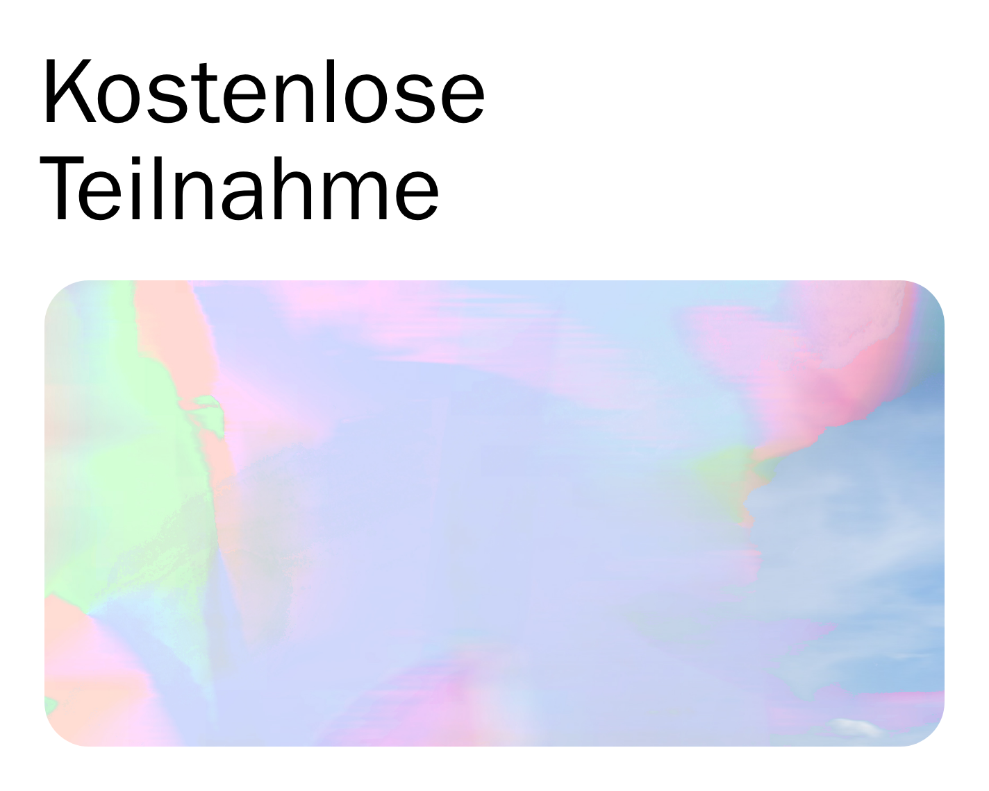Kostenlose Teilnahme